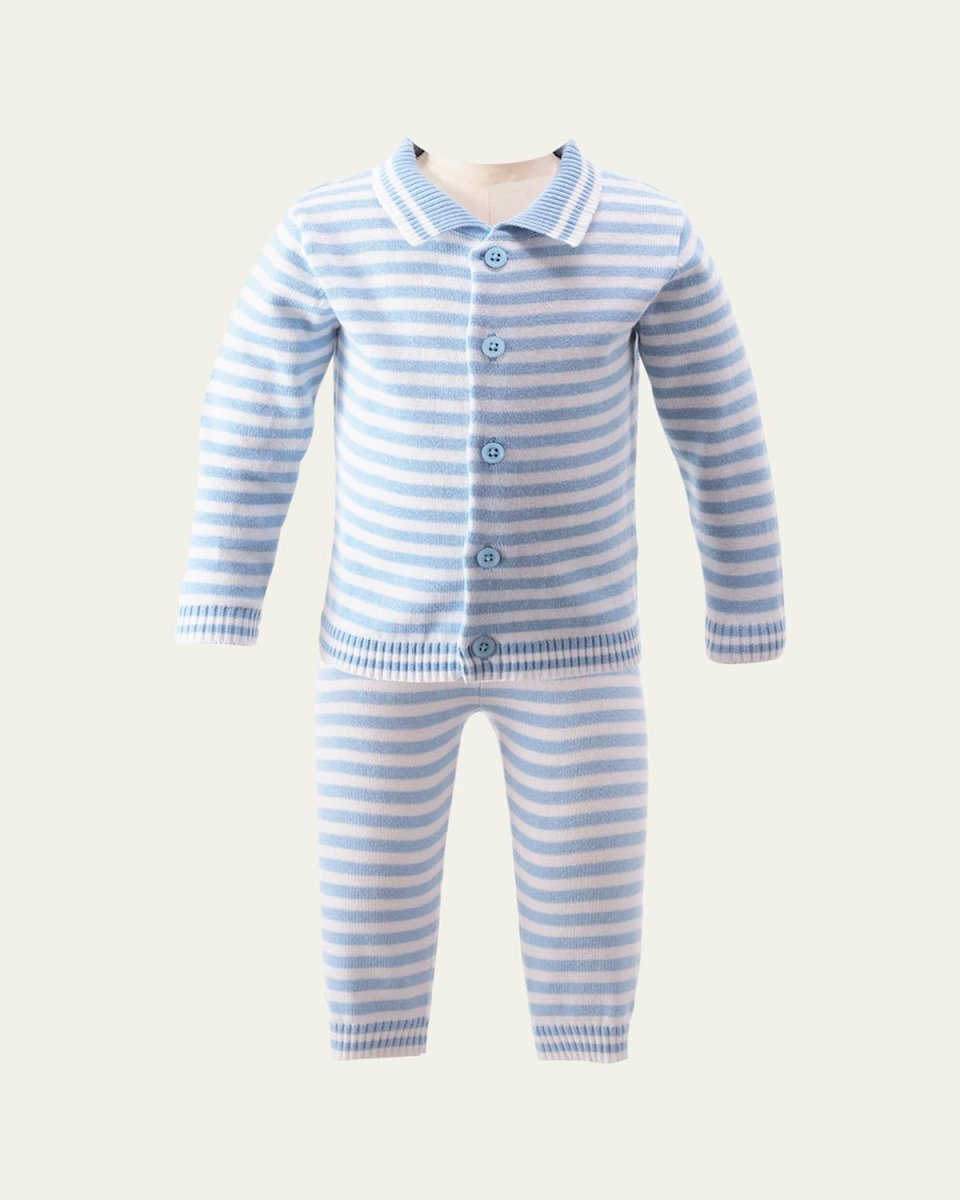 Boy's Striped Two-Piece Knit Set, Size 6M-24